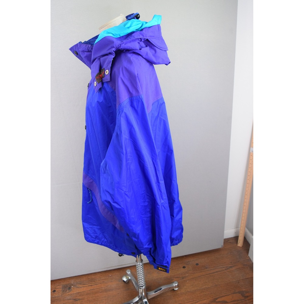 REI Gore-Tex Mountain Parka Jacket Large Blue Purple Vtg 90s Men Waterproof READ - Picture 2 of 7